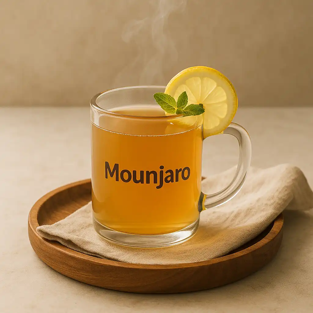 Served natural Mounjaro drink with garnish
