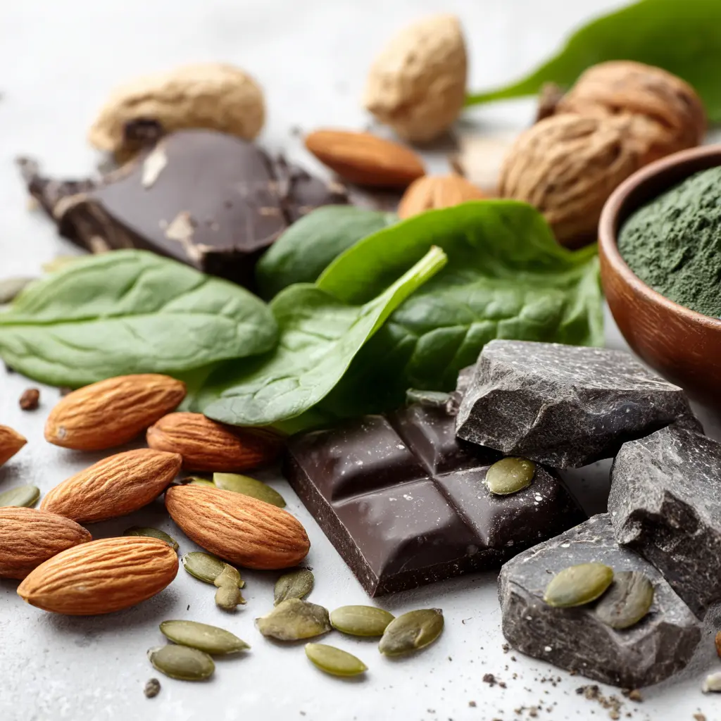 magnesium-rich-foods-assortment magnesium-rich foods variety