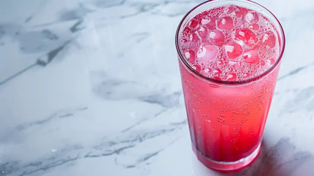 dr oz pink gelatin recipe in clear glass with cranberry juice for weight loss