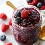 three-ingredient-chia-jello-recipe-glass-jar-fresh-berries