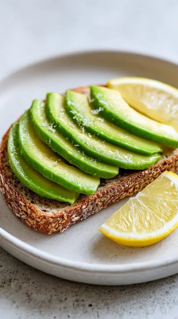 foods to lower blood sugar avocado slices on whole grain toast