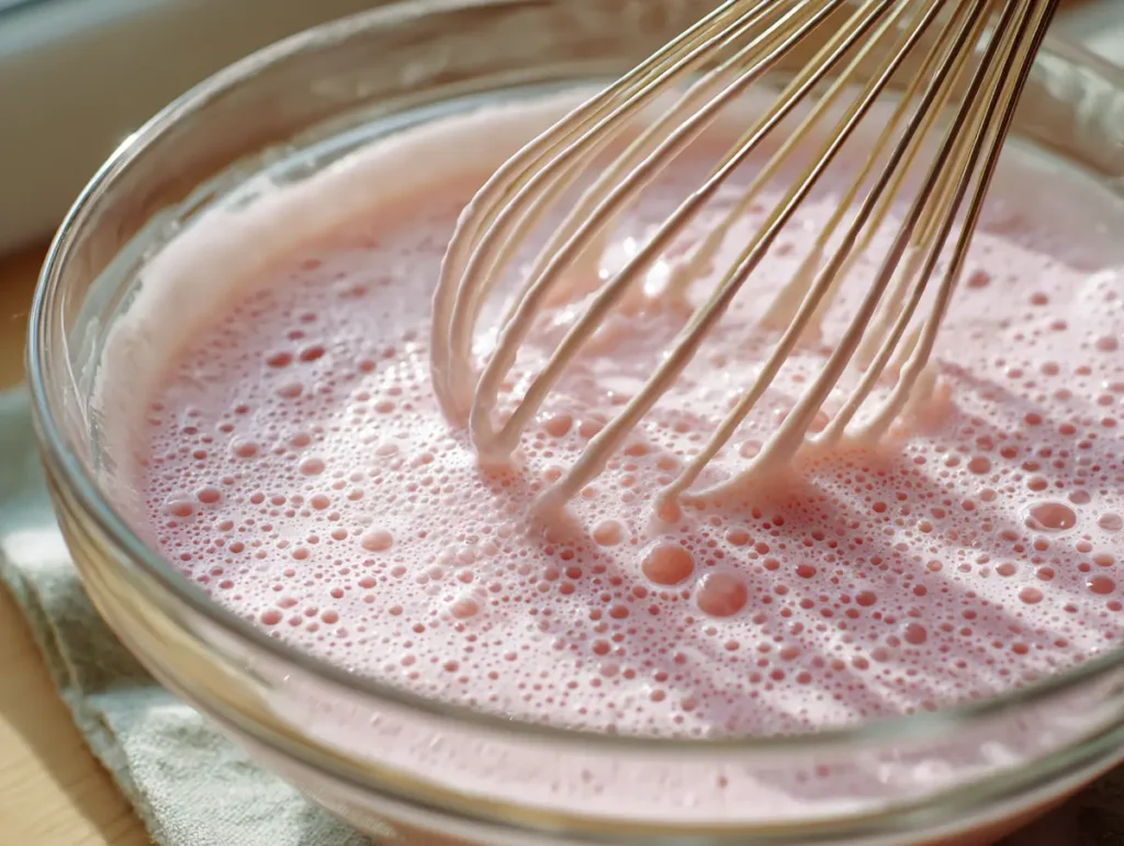 whisking Greek yogurt into jello for sugar-free protein jello recipe smooth creamy texture