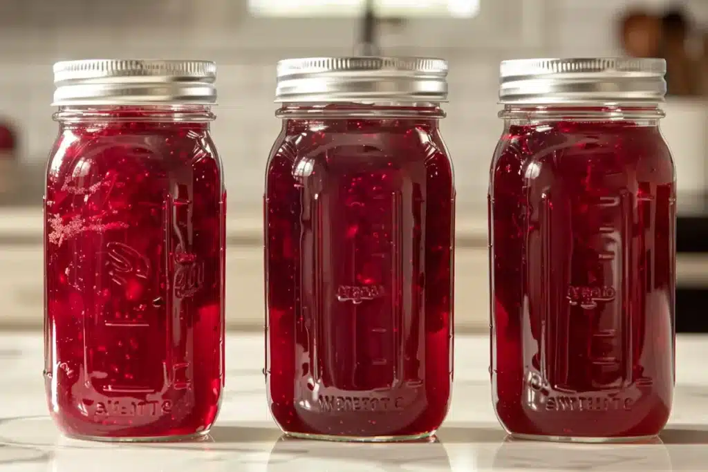 gelatin weight loss meal prep showing weekly batch of four servings in glass jars ready for refrigerator storage