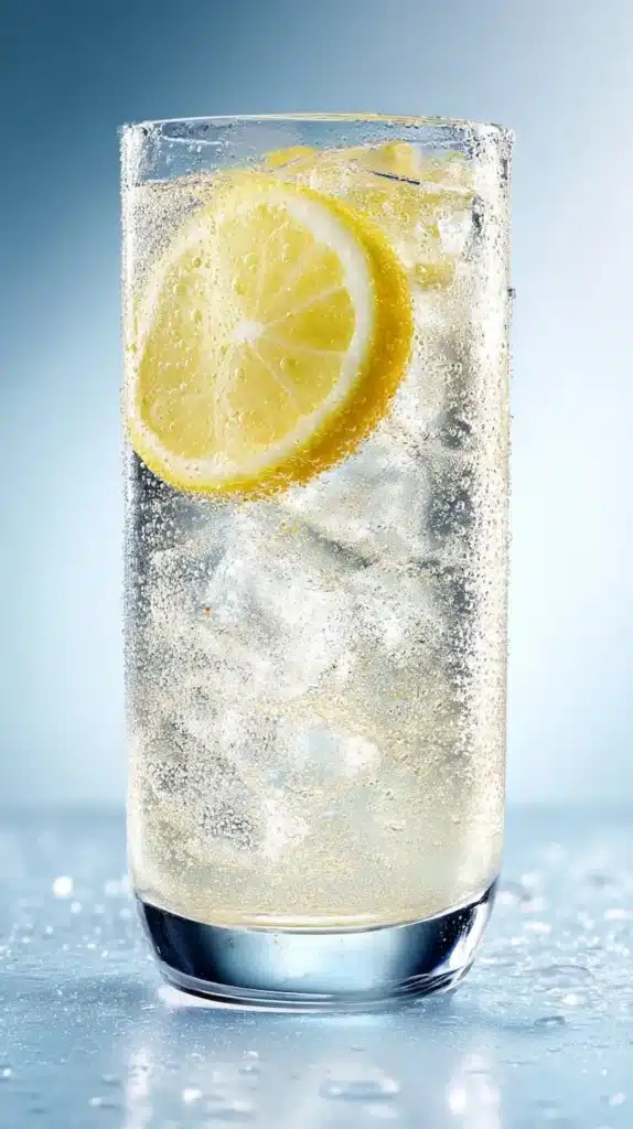 ice-gelatin-trick-for-weight-loss-cold-glass-close-up ice gelatin trick for weight loss cold glass with dissolved gelatin and lemon