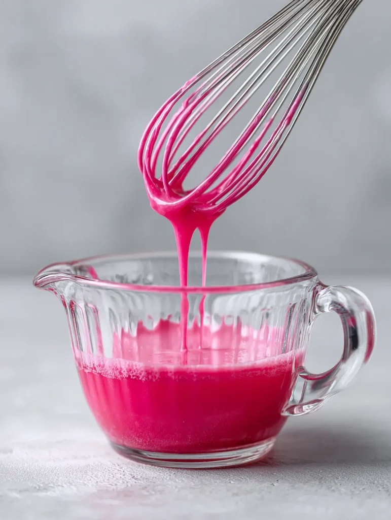 Jillian Michaels gelatin recipe being whisked with hot water in glass measuring cup