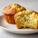 3 Ingredient Banana Muffins (Healthy, Gluten-Free, No Flour) 3 3 ingredient banana muffin torn open showing soft golden interior