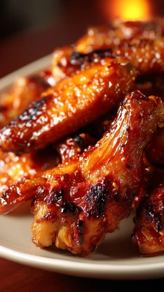 3-ingredient-honey-mustard-chicken-wings-glazed-close-up 3 ingredient honey mustard chicken wings glazed close-up zoomed in