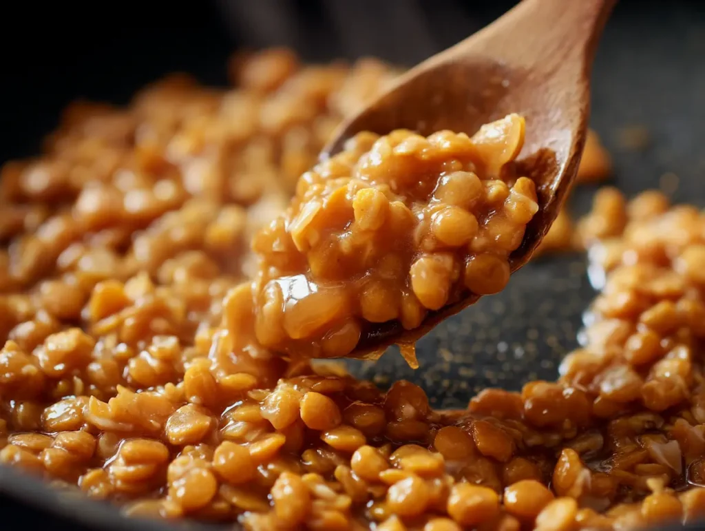 Thick chana dal and jaggery poornam for bakshalu recipe in a pan