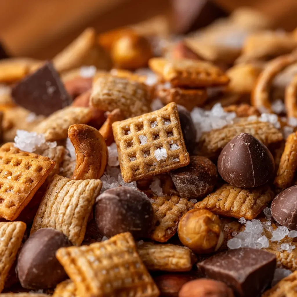 extreme close up of boy kibble recipe textures