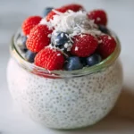 Chia seed pudding berries jar GLP-1 off-ramp diet recipe