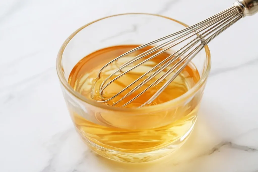 Stirring bloomed gelatin into warm herbal tea for lipojaro jello recipe until fully dissolved