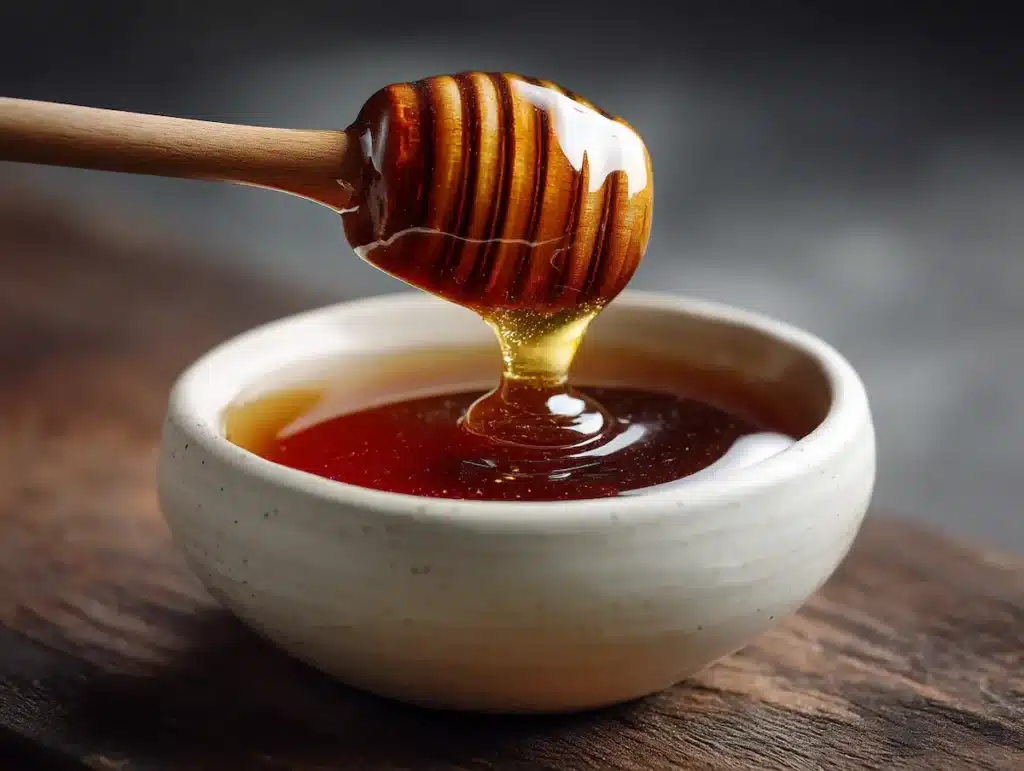 tualang-honey-benefits-macro-drip tualang honey benefits dark golden drip macro close up texture