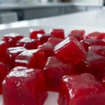 jillian michaels gelatin gummies on white plate