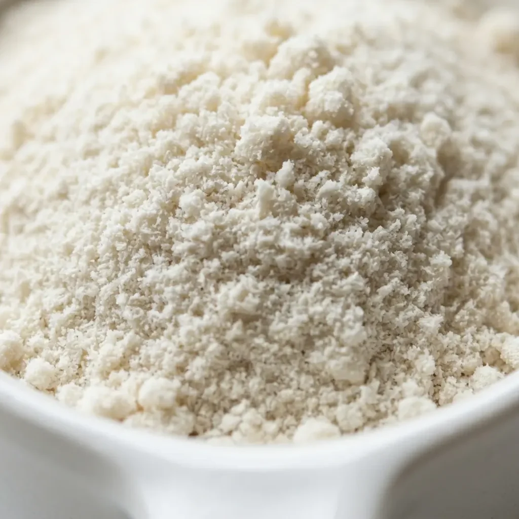edible horse gelatin powder in measuring spoon close up texture