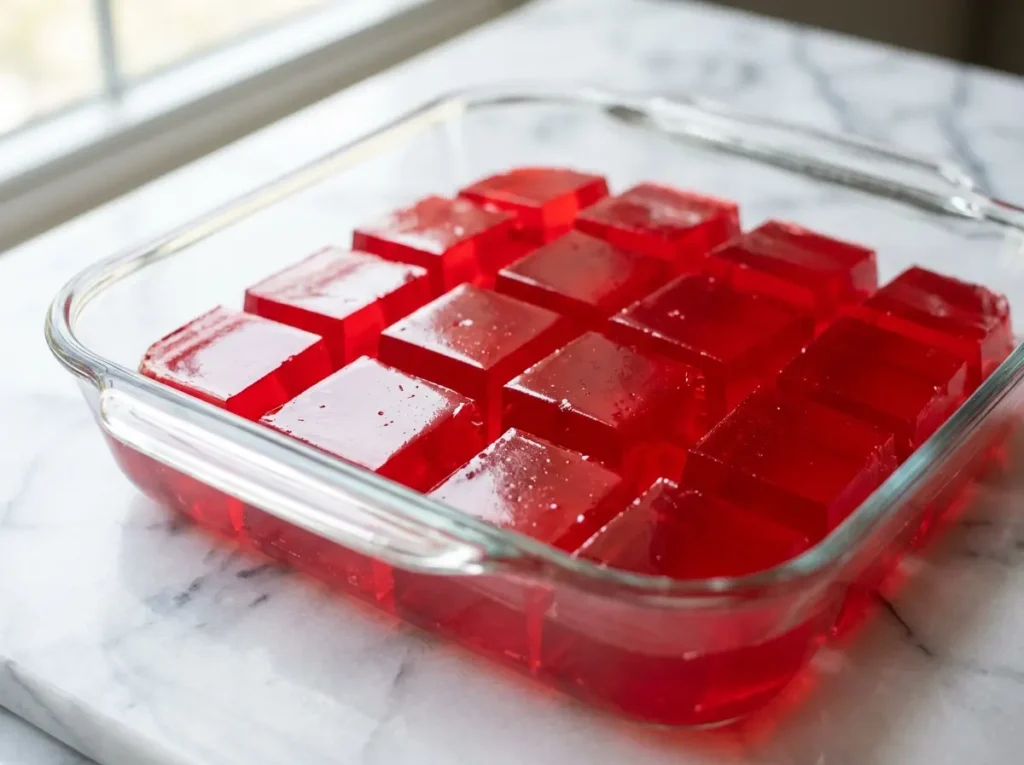 Perfectly set Dr Mindy Pelz jello snack.