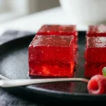 Jillian Michaels protein jello on a black plate.